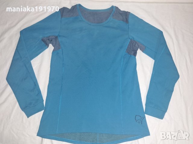 Norrona falketind super wool shirt Longsleeve (L) дамска спортна блуза, снимка 1 - Спортни екипи - 42240733