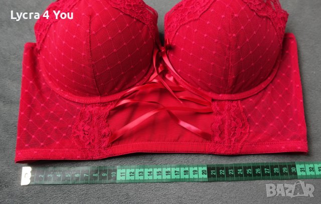 75 С размер червен къс корсет/топ/бюстие, снимка 6 - Корсети, бюстиета, топове - 41377135