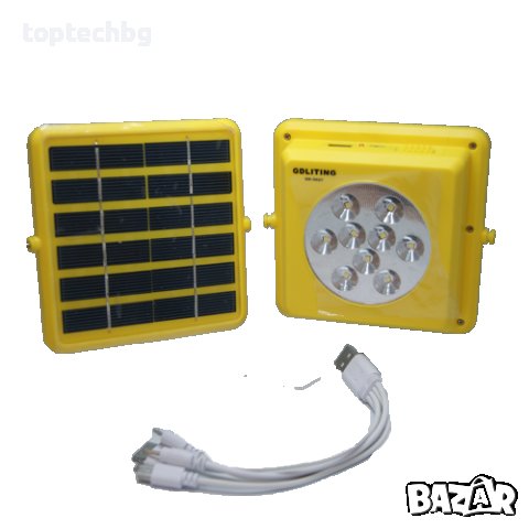 Соларно зарядно GD LITE с лампа със стойка и USB изход GD-5027, снимка 5 - Къмпинг осветление - 41468947