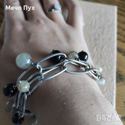 Сребърна гривна (142), снимка 6 - Гривни - 40842626