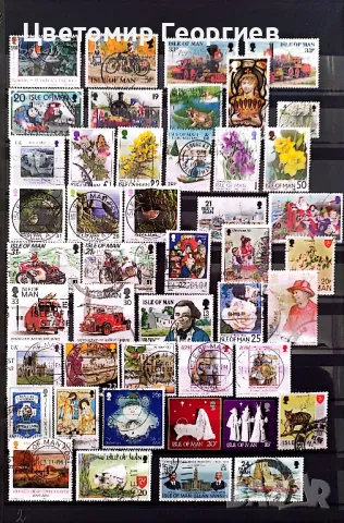 Остров МАН 100 бр.марки. К.1, снимка 2 - Филателия - 49006154