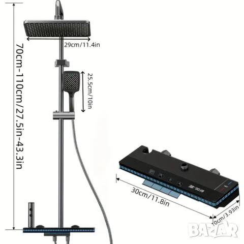 💧 Дигитален Душ BB Construction – Лукс и Прецизност във Вашата Баня, снимка 4 - Душове - 50780265