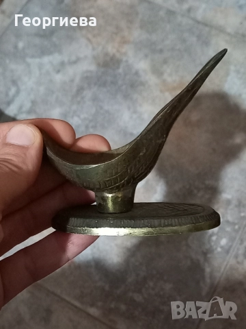 Две поставка за лули от месинг , снимка 2 - Антикварни и старинни предмети - 52579071