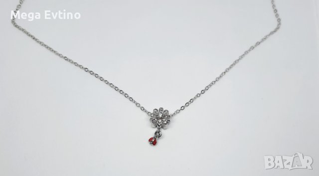 Ново колие в сребристо, калинка, снимка 3 - Колиета, медальони, синджири - 40300185