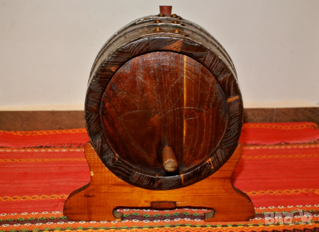 Винтидж дървено буре 5л - Българска традиция, снимка 8 - Антикварни и старинни предмети - 48370844