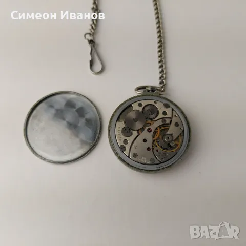 Molnija Мълния джобен часовникработи без гаранция #5455, снимка 7 - Джобни - 48011329