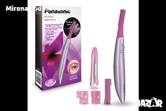 Тример за коса за вежди и лице Panasonic Es 2113 Pc - Сух Само, снимка 3 - Козметика за лице - 36295225