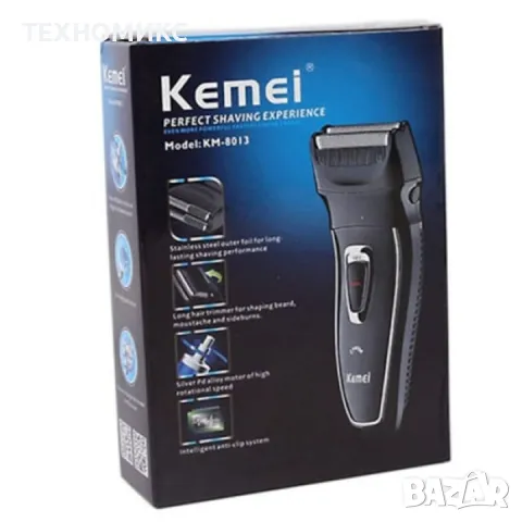 Тример за мъже Kemei KM-8013 с миеща се глава, Черен, снимка 6 - Друга електроника - 49494716