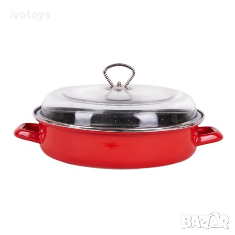 Тава и тенджера с капак 2в1 ZEPHYR Stone Line ZP 1222 DE30C, 30 см, Каменно покритие, Индукция, снимка 1