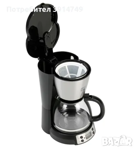 Кафемашина за шварц кафе, кана 1,5 л, таймер, 900W, постоянен филтър, LCD дисплей, *НОВА*, снимка 3 - Кафемашини - 47544275