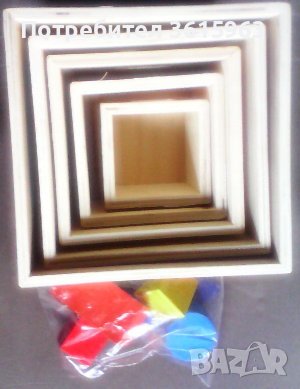 Дървени кубчета с различна големина, снимка 2 - Играчки за стая - 39437333
