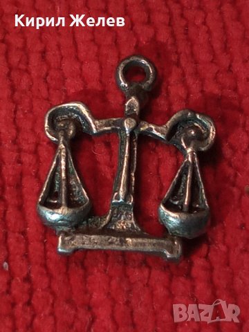 СТАРА СРЕБЪРНА ФИГУРАЛНА ЗОДИАКАЛНА ВИСУЛКА ЗОДИЯ ВЕЗНИ СРЕБРО РЪЧНА ИЗРАБОТКА МЕДАЛЬОН 25791