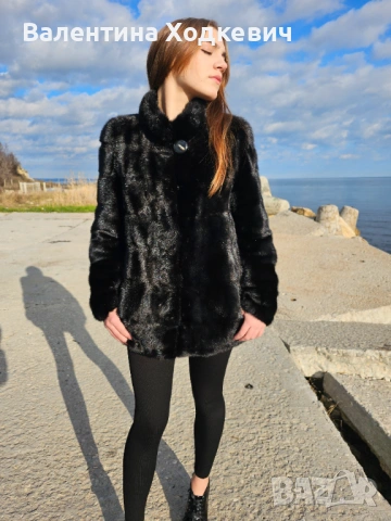 Шикозно палто от норка Black Diamond, снимка 5 - Палта, манта - 53592546