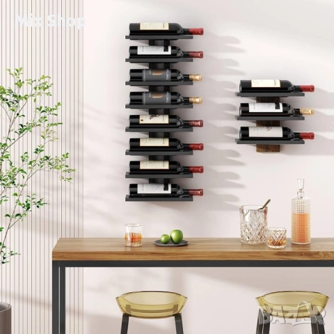 Нов Стенен стелаж за вино FAVOOSTY, снимка 4 - Стелажи и щандове - 53643103