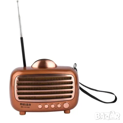 Преносимо ретро радио с Bluetooth Meier MD-1017BT, снимка 3 - Радиокасетофони, транзистори - 56260664
