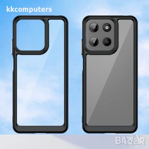 Motorola Moto G05 4G / E15 4G Силиконов Калъф Anti-drop TPU + Acrylic и Протектор, снимка 6 - Калъфи, кейсове - 52674164