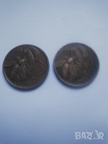 Лот 10 чентисими 1929 и 1930г.Италия