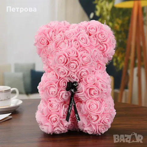 Розово мече от рози/мече от рози/розово мече, снимка 3 - Декорация за дома - 48982815