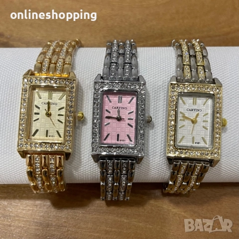 **НОВИ** Дамски луксозни часовници с инкрустирани кристали