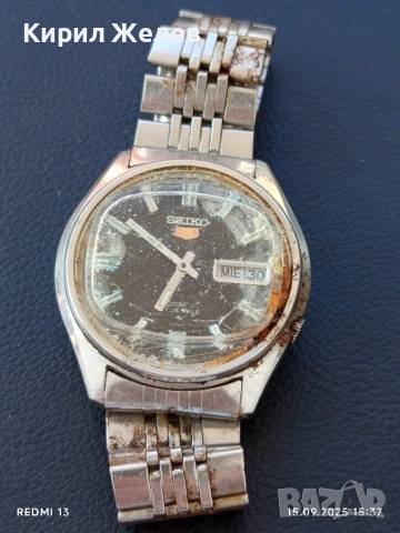 Мъжки часовник SEIKO 5 AUTOMATIC JAPAN рядък модел за КОЛЕКЦИЯ 51248, снимка 10 - Мъжки - 51721732
