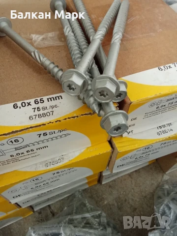 Винт, винтове дърво шестостенна глава, TORX, шайба, връх 17, цинк-ламелно покр. торнадо, разл. р-ри, снимка 3 - Железария - 50988541