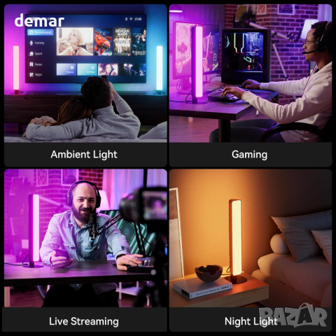 MICTUL RGB светлинна лента, с 15 режима за синхронизиране на сцени и музика, USB захранване, снимка 7 - Друга електроника - 44518817