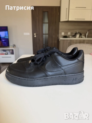 Черни мъжки сникърси маратонки Nike Air Force 1 Low ниски кецове, размер 45, черен цвят, black, AF1, снимка 7 - Кецове - 56043272