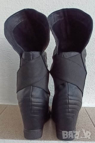 Черни ботуши от естествена кожа дължина 7/8., снимка 4 - Дамски ботуши - 41866394