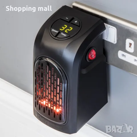 Портативна керамична печка Handy Heater, 400w, с таймер, снимка 5 - Отоплителни печки - 47983746