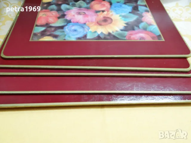 Английски подложки за чинии с корков гръб, снимка 6 - Аксесоари за кухня - 49110217