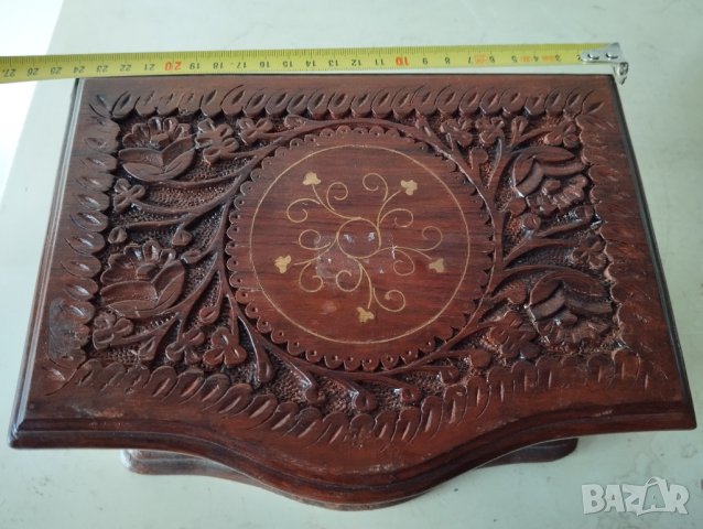 стара дървена кутия за бижута, снимка 3 - Други - 42166473