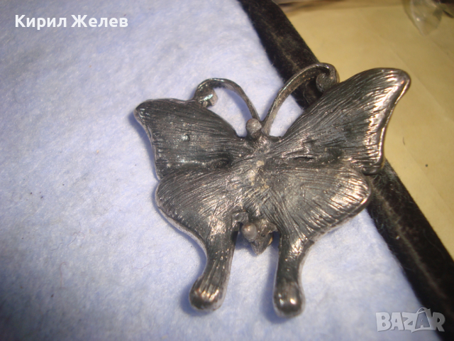 ПОСРЕБРЕН ВИНТИДЖ МАРКАЗИТЕН АРТ НУВО СТИЛ ФИГУРАЛЕН ПЕНДАНТ ПЕПЕРУДА - МЕДАЛЬОН ВИСУЛКА БИЖУ 23461, снимка 3 - Колиета, медальони, синджири - 36359502