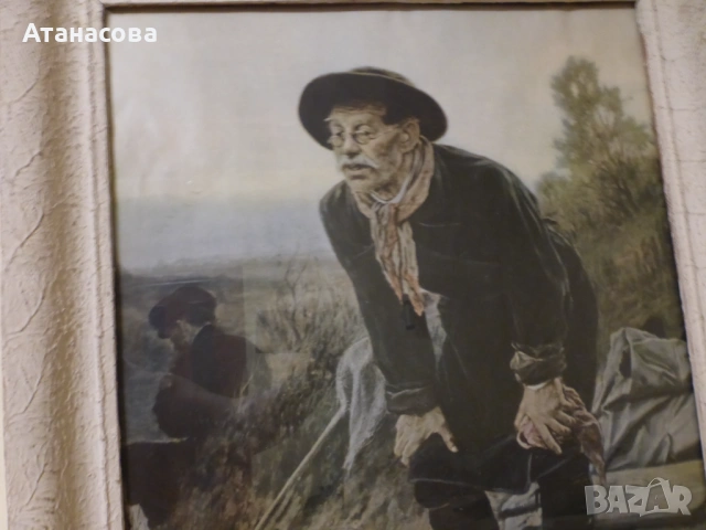 Картина репродукция "Старият рибар", снимка 3 - Картини - 53662083