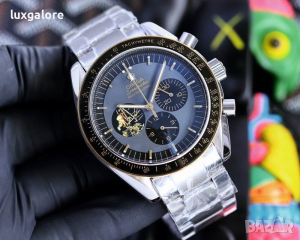 Мъжки часовник OMEGA Speedmaster Moonwatch Apolo 11 с кварцов механизъм, снимка 2 - Мъжки - 41892898