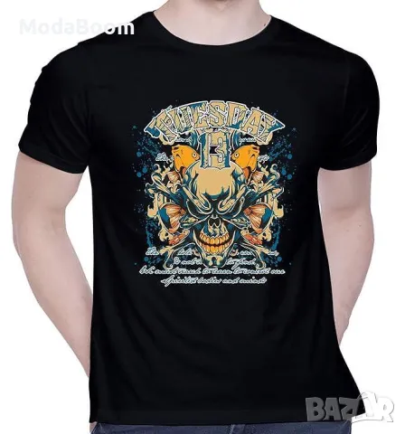 Ежедневна мъжка тениска с кръгло деколте