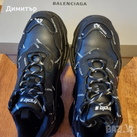 Balenciaga Triple S Black - Оригинални - Отлично състояние, снимка 12 - Маратонки - 52524017