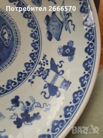 Стара китайска порцеланова  чиния Kangxi , снимка 13 - Други ценни предмети - 51577514