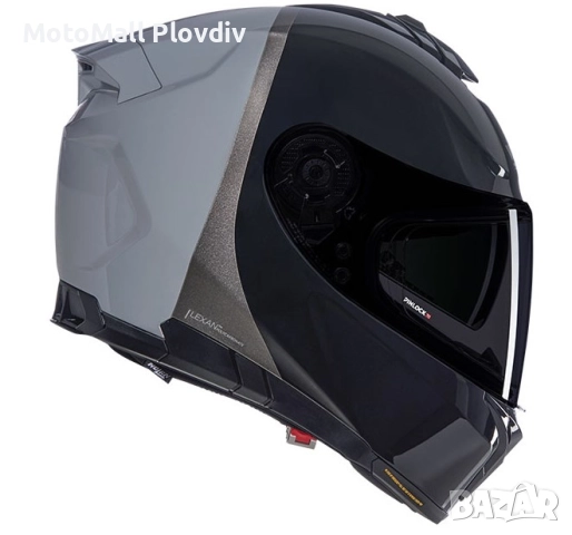 Каска Nolan N80-8 Verniciatura Speciale N-Com 343 Black Gray – Гланц ECE 22.06, снимка 3 - Аксесоари и консумативи - 51891180