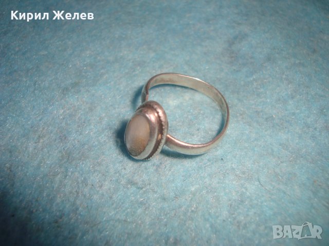 СТАР СРЕБЪРЕН СКЪПОЦЕНЕН АРТ ДЕКО ПРЪСТЕН СРЕБРО 925 с ШЛИФОВАН БЯЛ ИВИЧЕСТ АХАТ МАЙСТОРСКИ 25818, снимка 13 - Антикварни и старинни предмети - 35828759