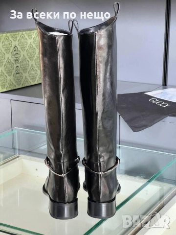 Gucci Дамски Зимни Кожени Ботуши - 2 Налични Цвята Код E1080, снимка 7 - Дамски ботуши - 52347675