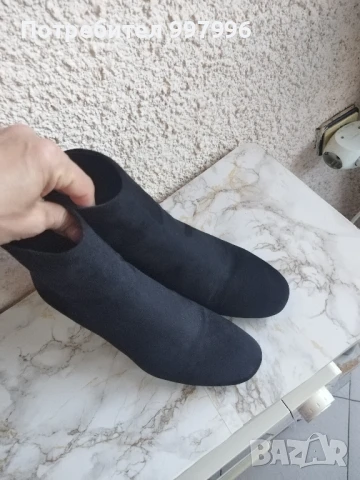 елегантни велурени боти H&M -40номер, снимка 9 - Дамски боти - 50564794