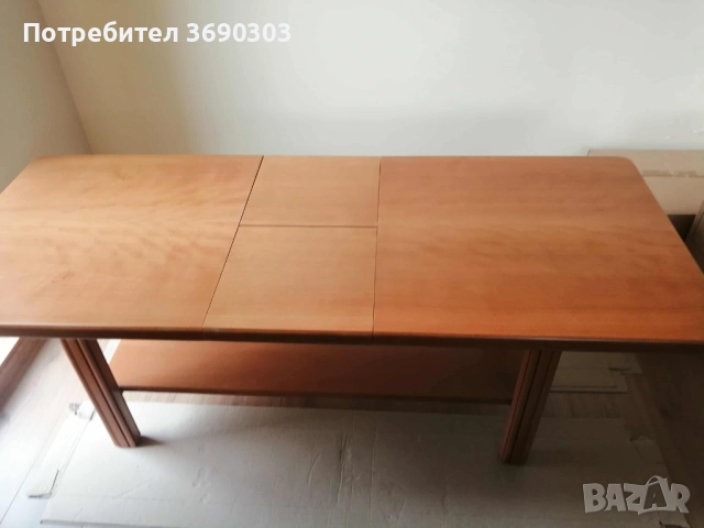 Разстегателна маса дължина 120+30/ ширина 60/ височина 57 см, масив, стабилна и тежка, 240 лв, снимка 8 - Маси - 52549495