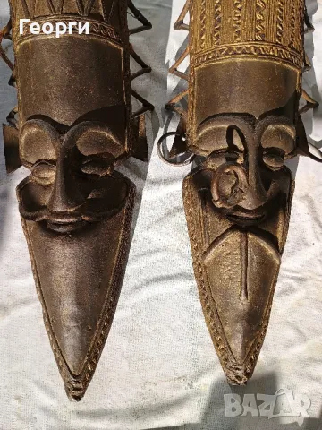 Стари бронзови маски, снимка 2 - Антикварни и старинни предмети - 50098522