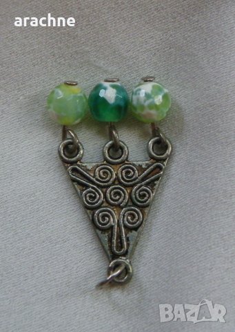 Сребърен медальон с италиански ларимар, снимка 2 - Колиета, медальони, синджири - 41873992
