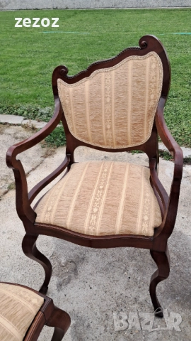 Ретро комплект за трапезария махагон, снимка 10 - Дивани и мека мебел - 52236226