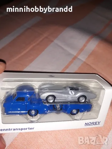 Mercedes Benz 1:64 Norev Renntransporter , снимка 15 - Колекции - 55826588