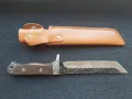 Ловен нож BUCK,фултанг,с дървена дръжка и кания, снимка 4