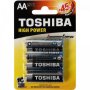 Батерии Toshiba, Алкални, LR06, AA, 1.5V  (Блистер - 4 бр)