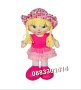 Плюшена кукла с розова рокля , снимка 1 - Плюшени играчки - 41967556