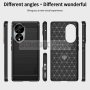 Honor 90 Противоударен Силиконов Гръб Карбон, снимка 4